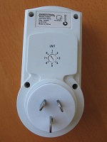RC mains switch - back showing PowerTran model A0342